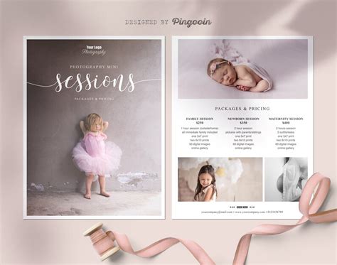 Mini Session Price List Template Photography Pricing Guide Etsy