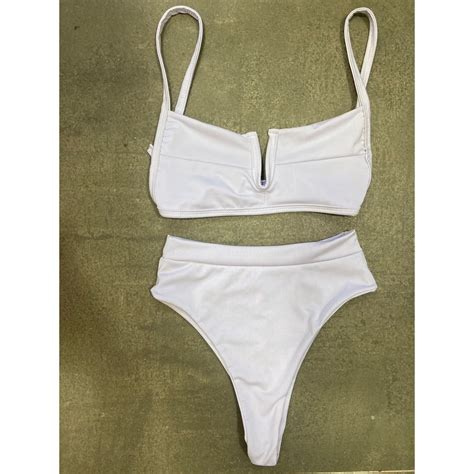 Biquini Branco Aro V Calcinha Hot Pant Shopee Brasil