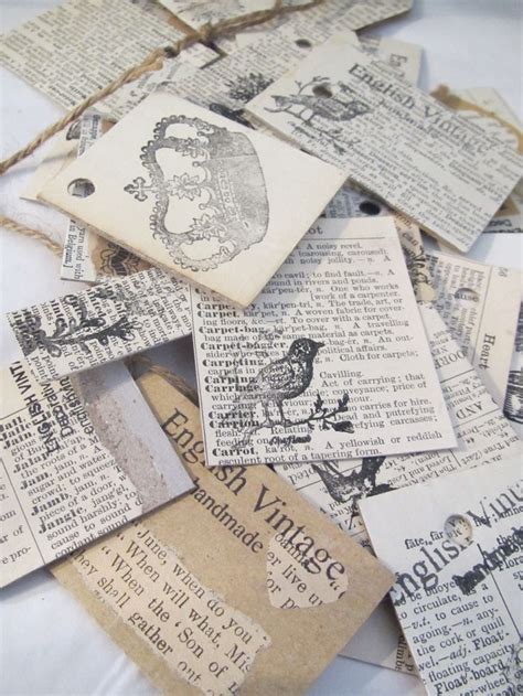 Handmade price tags. | Jewelry packaging diy, Old book crafts, Book crafts