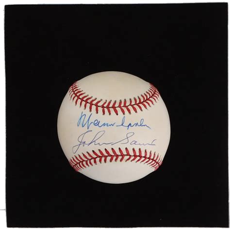 Warren Spahn Johnny Sain Signed Onl Baseball Jsa Pristine Auction