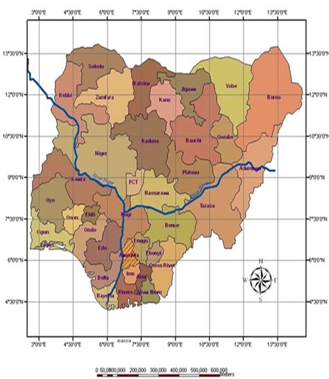 Map Of Nigeria Showing Anambra State Source 15 Download Scientific