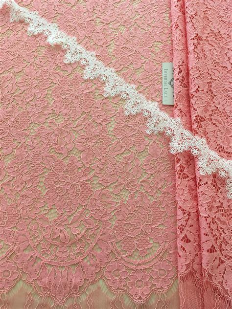 Pink lace fabric - Guipure lace - lace fabric from Imperiallace.com