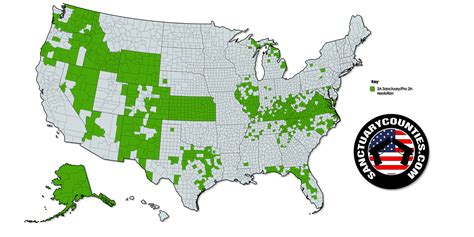 Updated Map of American Pro Second Amendment / 2A Sanctuary Counties ...