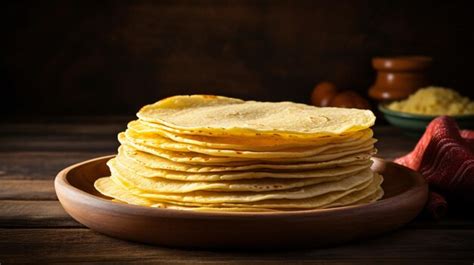 Premium Ai Image Stack Of Homemade Corn Tortillas