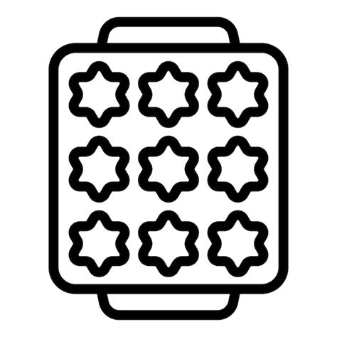 Premium Vector Stars Bakeware Icon Outline Vector Baking Cakes Tray