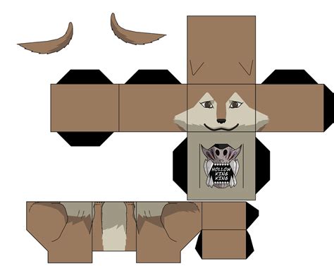 Minecraft Papercraft Dog