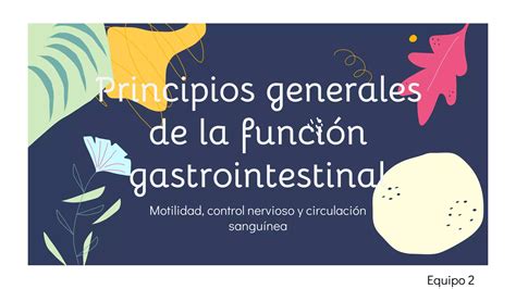 Principios generales de la función gastrointestinal PPT