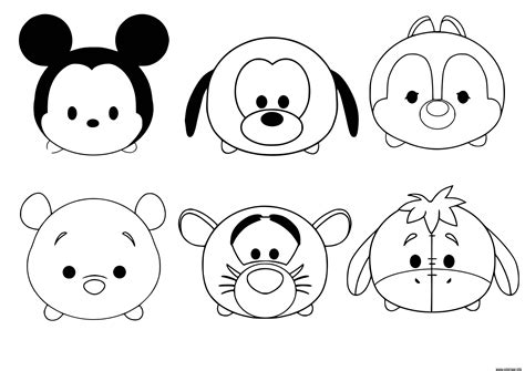 Coloriage Tsum Tsum Disney Facile