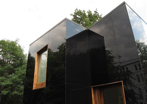 Tree House Ian Mcchesney Unveils The Black Glass Clad House In South East London