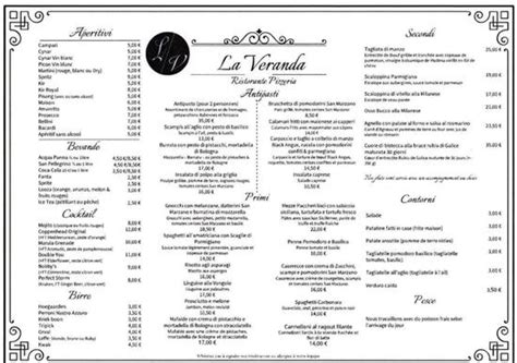 Menu At La V Randa Charleroi