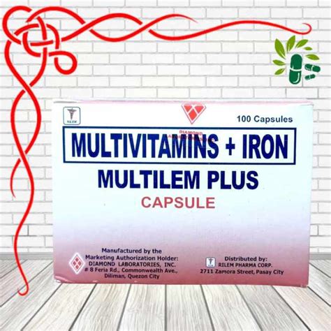 Multilem Plus Multivitamins Iron 100 Capsules Lazada Ph