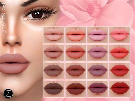 Zenx Lipstick Z Sims Cc Makeup Makeup Cc Sims Cc Eyes