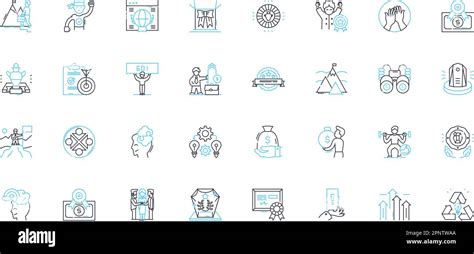 Professional Coaching Linear Icons Set Guidance Mentorship