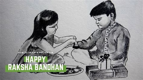 Raksha Bandhan Drawing Rakhi Drawing How To Draw Raksha Bandhan In