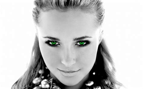 Monochrome Hayden Panettiere Looking At Viewer Blonde Selective