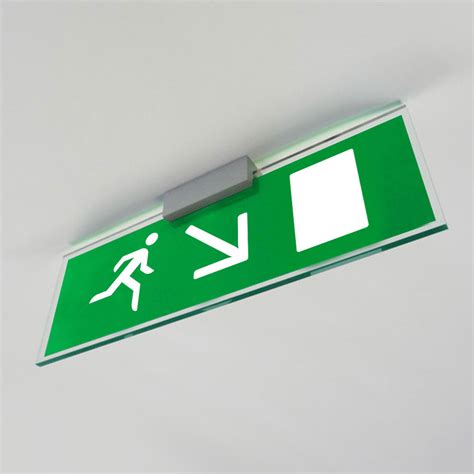 Ceiling Mounted Fire Exit Sign Ceiling Mounted Xblock FE 92 58 EEC