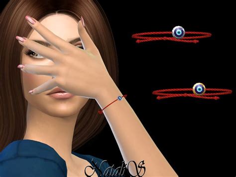 The Sims Resource Natalis Evil Eye Red String Bracelet Red String