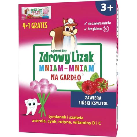 Zdrowy Lizak Mniam Mniam Na Gard O Bez Cukru Sztuk Apteka Zdrowie