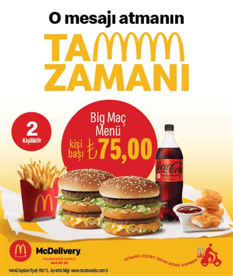 75TL McDonalds Big Maç Menü 2 Big Mac 4lü Chicken McNuggets 1