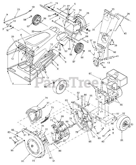 Craftsman 247.775880 (24A-495D099) - Craftsman Chipper Shredder (2002 ...