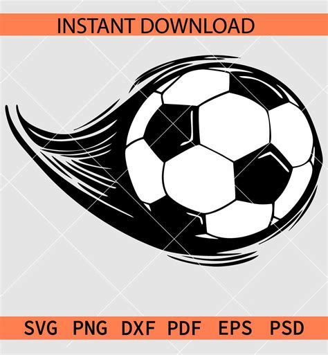 Soccer Ball Moving With Speed Svg Soccer Ball In Motion Clipart Svg