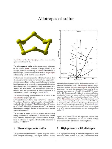 Allotropes of Sulfur | Download Free PDF | Physical Chemistry | Chemistry