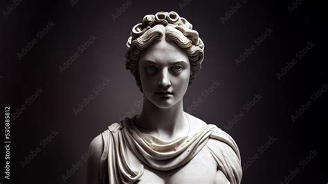 Illustration Of A Renaissance Marble Statue Of Hera She Is The Queen