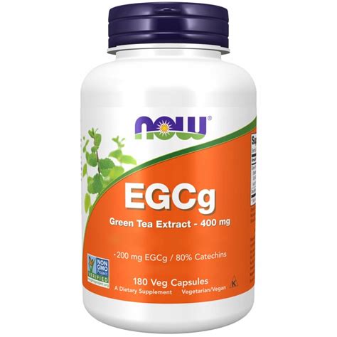 NOW EGCg Green Tea Extrakt z Zielonej Herbaty 400mg 180 kapsułek