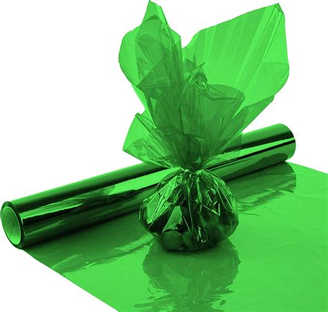 Morepack Green Cellophane Wrap Roll Translucent Green