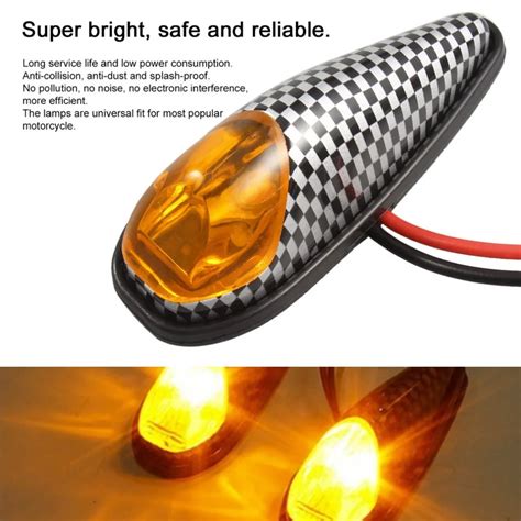 Pcs Turn Indicator Signal Lights Direction Motor Indicator Lamp Amber