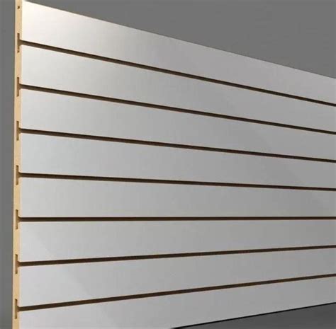 Placa MDF Ranhurado Canaletado Branco 18mm Slat Wall Uma Face 184X275