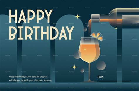 Art Deco Birthday Greeting Card Print Templates Graphicriver