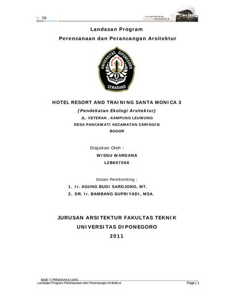 Pdf Landasan Program Perencanaan Dan Perancangan …eprints Undip Ac Id