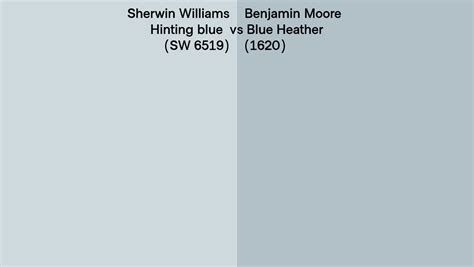 Sherwin Williams Hinting Blue SW 6519 Vs Benjamin Moore Blue Heather