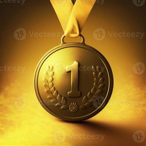 gold medal  number  illustration yellow background ai
