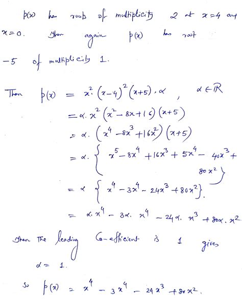 Solved The Polynomial Of Degree 5 Px Has Leading Coefficient 1