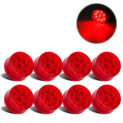 Partsam Pcs Inch Mmf Red Led Side Marker Lights Clearance Lights