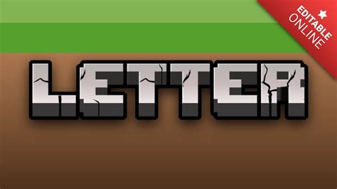 Letter Minecraft 3d Text Effect Generator