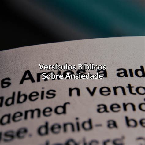 O Que A Bíblia Fala Sobre Ansiedade Bíblia da Bíblia