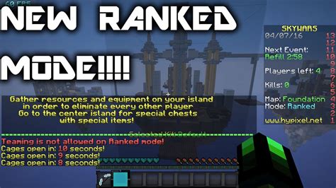 NEW RANKED HYPIXEL SKYWARS MODE YouTube