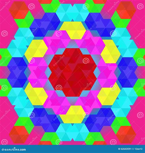 Colorful Geometric Pattern In Rainbow Colors Stock Vector