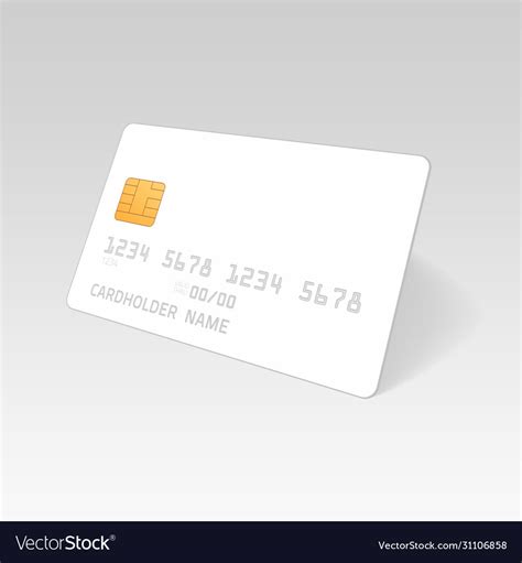 Blank credit card template Royalty Free Vector Image