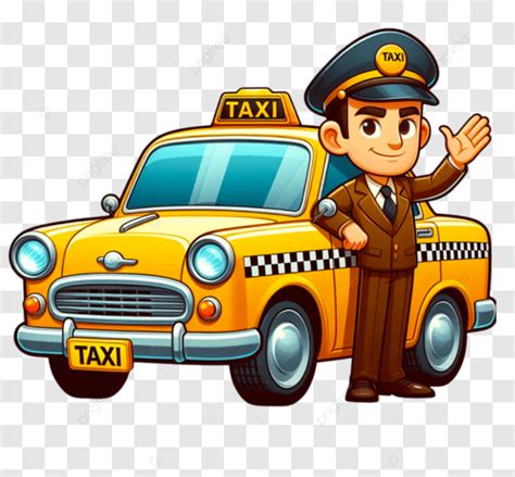 A Taxi Driver Cartoon Art, Taxi Driver, Cartoon Taxi Driver, Taxi PNG ...