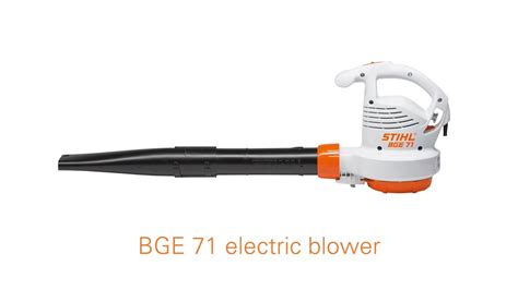 Stihl Bge 71 Electric Leaf Blower Features And Benefits Stihl Gb Youtube