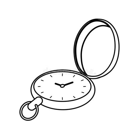 Vintage Pocket Watch Icon Vector Stock Vector - Illustration of sign, alarm: 297428483