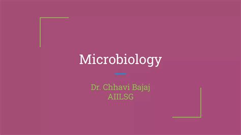 Microbiology Part 1 Ppt