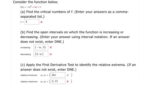 Answered Consider The Function Below F X … Bartleby