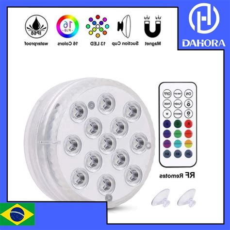 Luminária Piscina Led RGB 10 Leds Decoração Iluminação Prova d agua