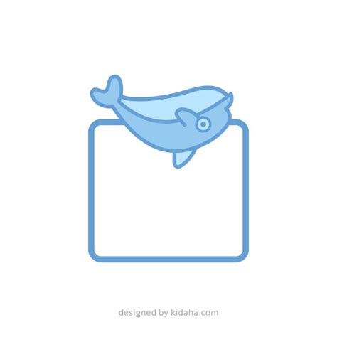 Dolphin blank label name tag clip art – KIDAHA