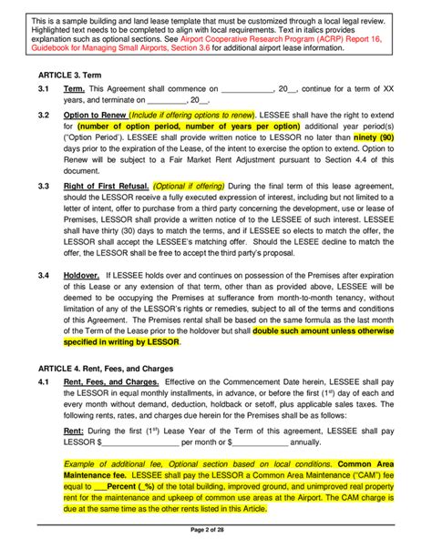 Building And Land Lease Template In Word And Pdf Formats Page 6 Of 32